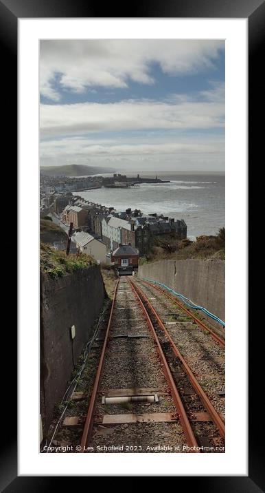 Aberystwyth cliff railway  Framed Mounted Print by Les Schofield