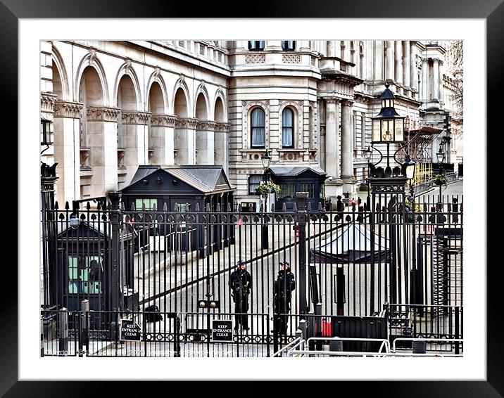 The Grandeur of Downing Street Framed Mounted Print by Les Schofield