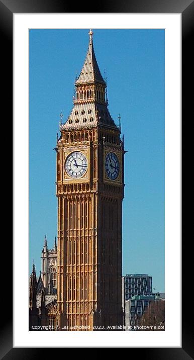 Majestic Big Ben Framed Mounted Print by Les Schofield