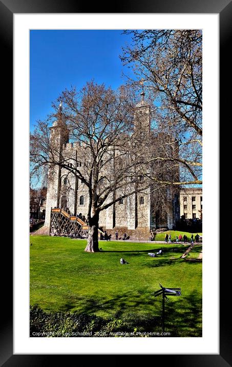 Tower of London  Framed Mounted Print by Les Schofield