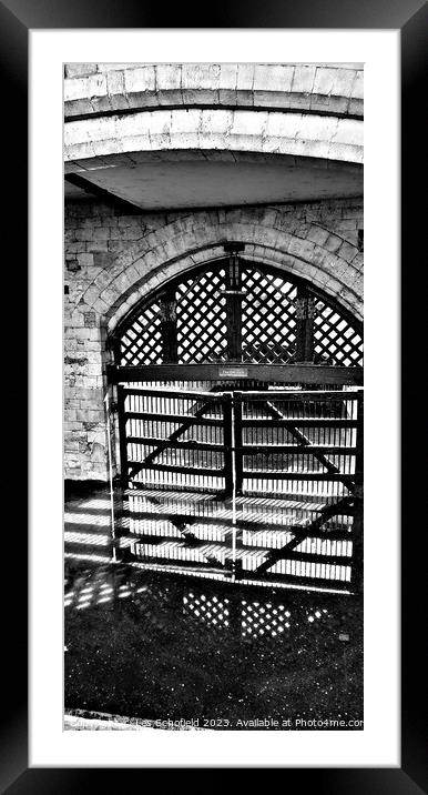 The Dark History of Traitors Gate Framed Mounted Print by Les Schofield