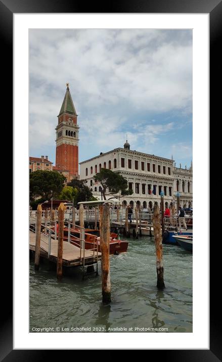 The Majestic Tower of Venice Framed Mounted Print by Les Schofield