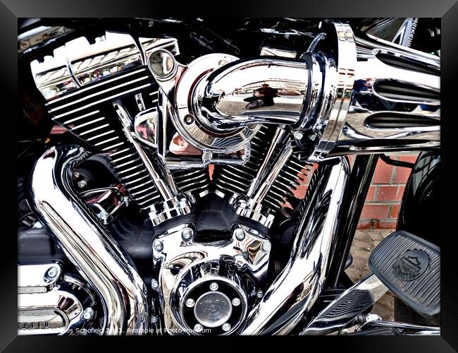 The Heartbeat of the Bike Framed Print by Les Schofield