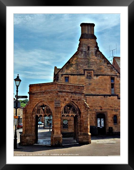 The Norman Monks' Washroom in Sherborne Framed Mounted Print by Les Schofield