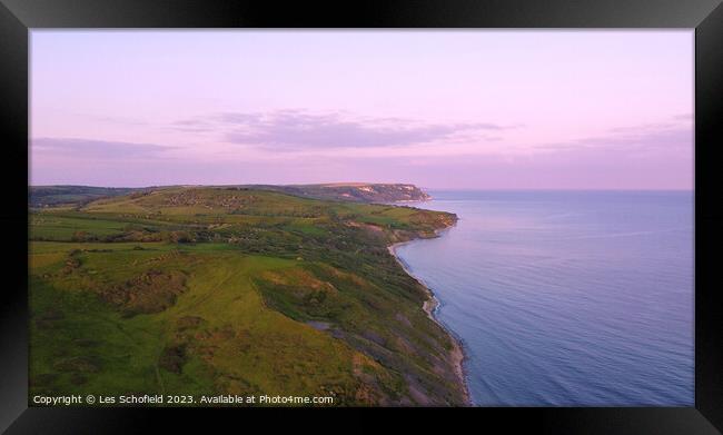 Jurassic Coast Osmington Dorset Framed Print by Les Schofield