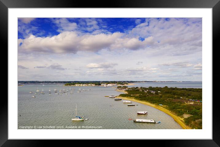 Sand Banks Studland Dorset Framed Mounted Print by Les Schofield