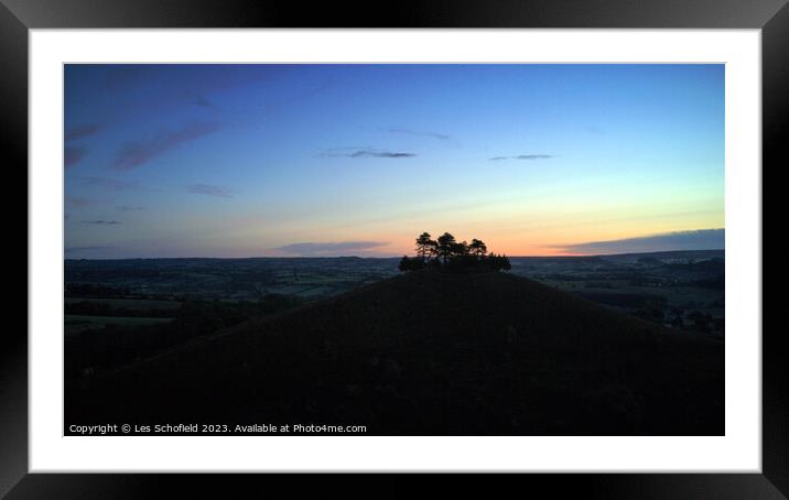 Colmers Hill Sunrise Framed Mounted Print by Les Schofield