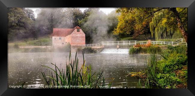 Sturminster newton mill  Framed Print by Les Schofield