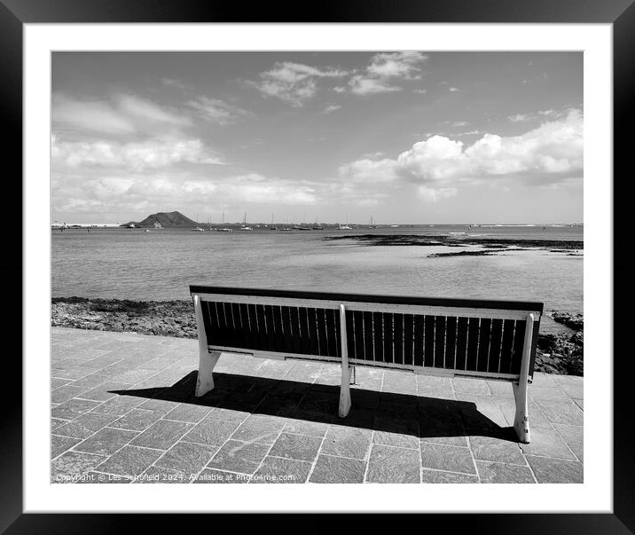 Seat with s view Framed Mounted Print by Les Schofield