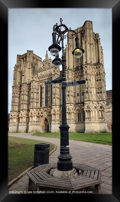 Wells cathedral  Framed Print by Les Schofield