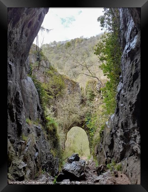 Peak District Cave Entrance Framed Print by Cassie Jackson