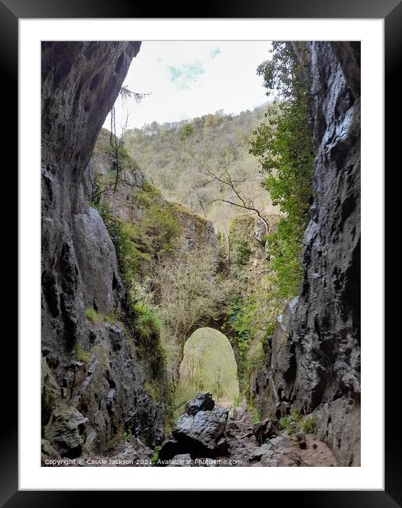 Peak District Cave Entrance Framed Mounted Print by Cassie Jackson