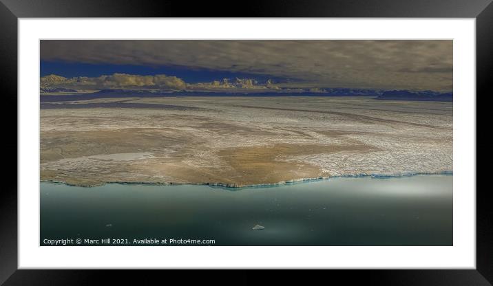 Bearing Glacier Framed Mounted Print by Marc Hill