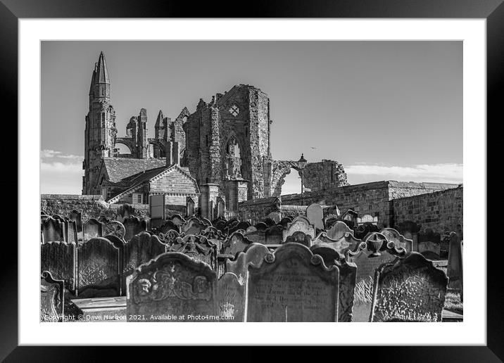 Whitby Abbey Framed Mounted Print by Dave Harbon