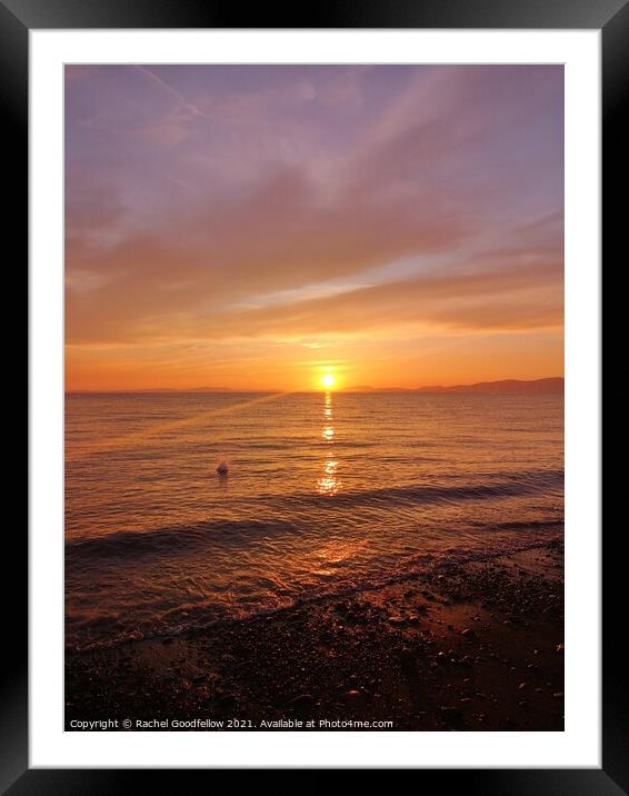 Sunset Splash Framed Mounted Print by Rachel Goodfellow