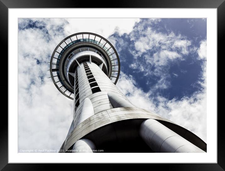 Sky Tower, Auckland  Framed Mounted Print by Paul Tuckley