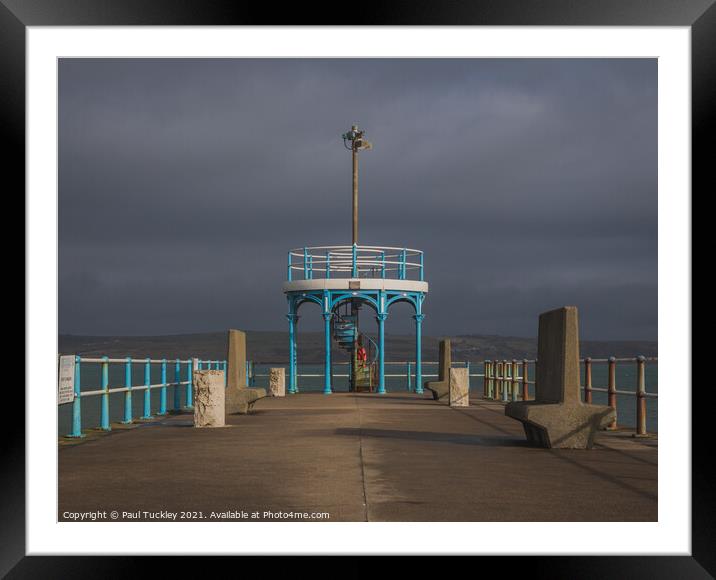 Stone Pier, Weymouth  Framed Mounted Print by Paul Tuckley