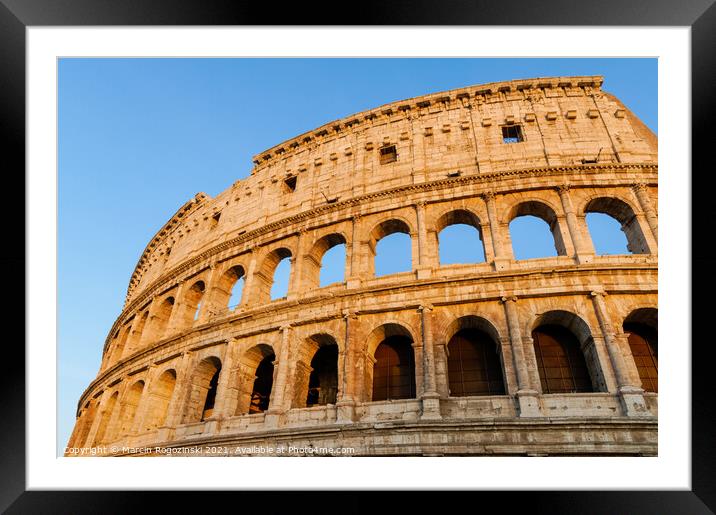 Colosseum in Rome, Italy Framed Mounted Print by Marcin Rogozinski