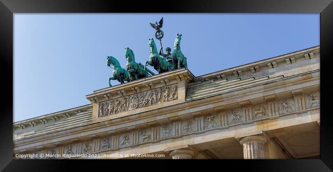 Brandenburg Gate in Berlin Germany Framed Print by Marcin Rogozinski