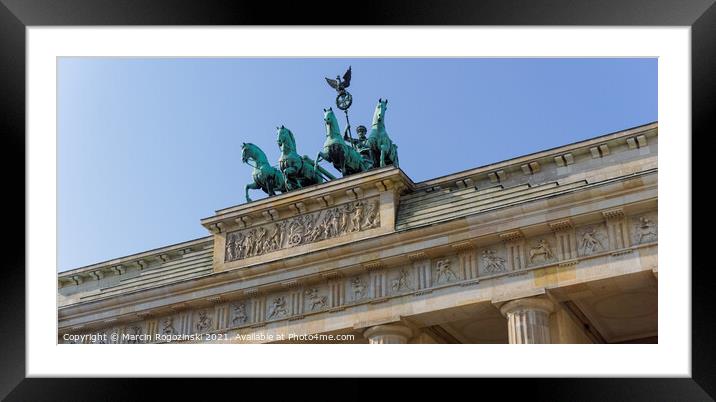 Brandenburg Gate in Berlin Germany Framed Mounted Print by Marcin Rogozinski