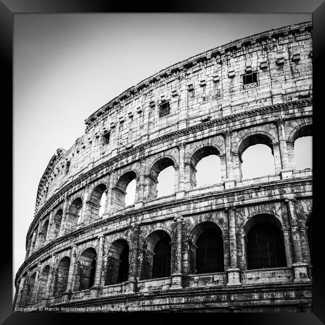 Colosseum in Rome Italy Framed Print by Marcin Rogozinski
