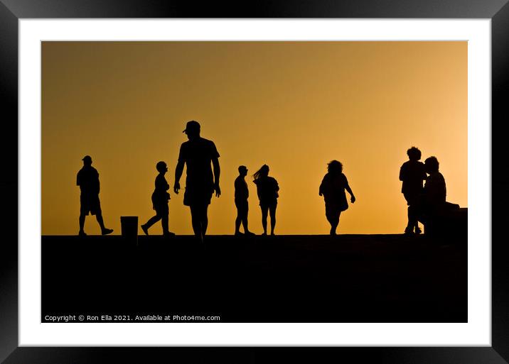 Sunset Stroll in Gran Canaria Framed Mounted Print by Ron Ella