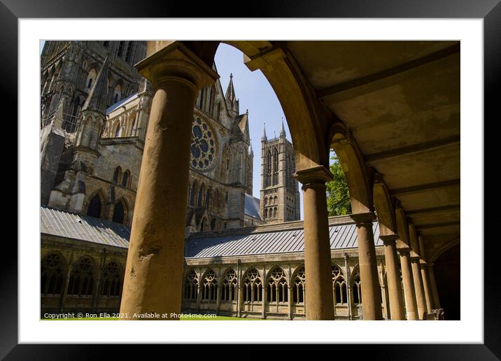 Magnificent Lincoln Cathedral Framed Mounted Print by Ron Ella