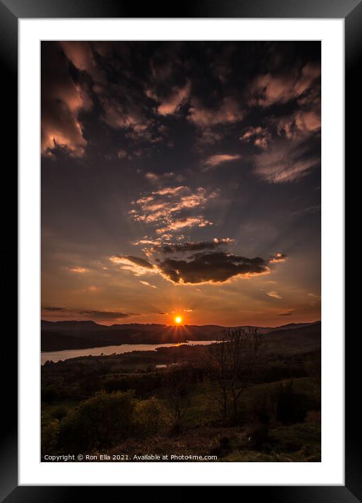 Sunsets in Cumbria Framed Mounted Print by Ron Ella