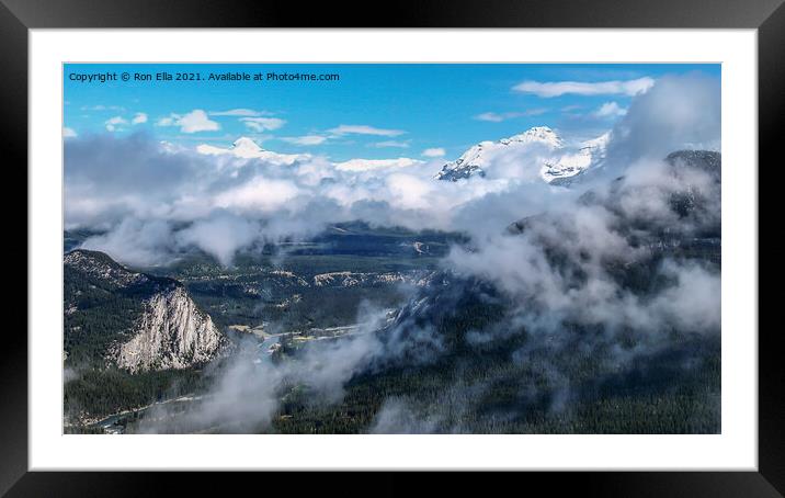 Clouds Lift to Reveal Banff's Majesty Framed Mounted Print by Ron Ella