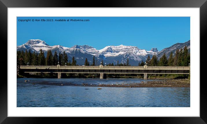 Serene Banff Avenue View Framed Mounted Print by Ron Ella
