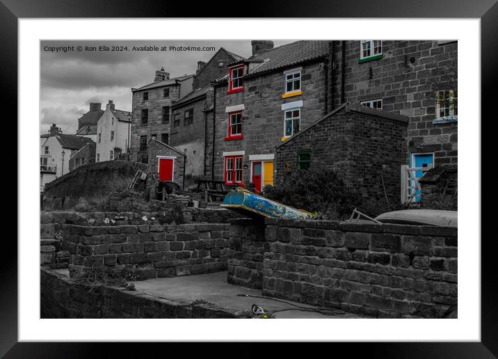 Staithes 2 Framed Mounted Print by Ron Ella