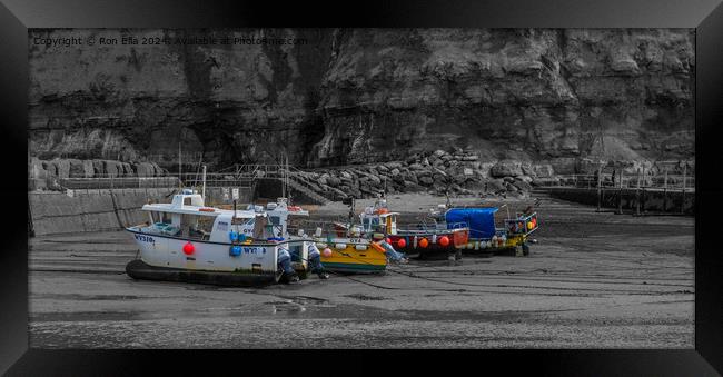 Staithes 3 Framed Print by Ron Ella