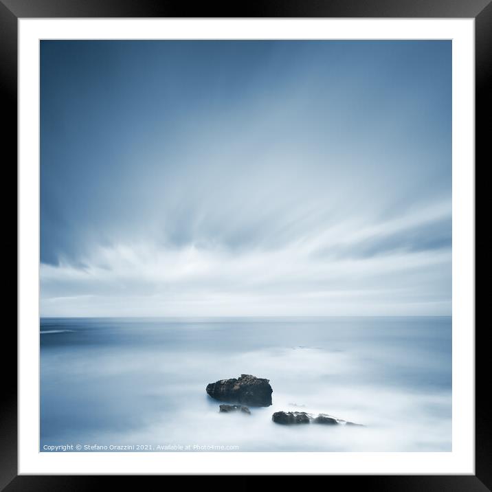 Sea Rocks in Italy Framed Mounted Print by Stefano Orazzini