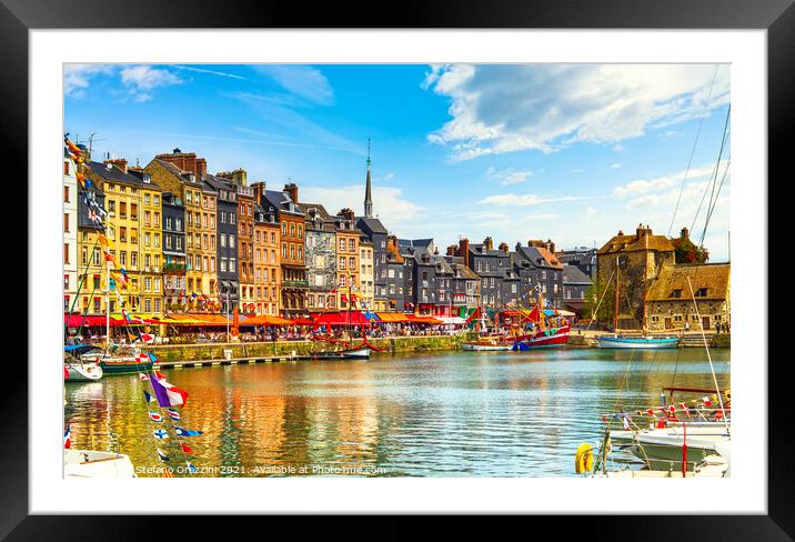 Port of Honfleur. Normandy Framed Mounted Print by Stefano Orazzini