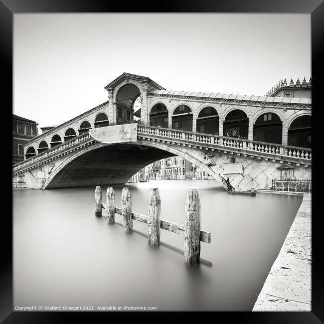 Rialto Bridge. Venice (2010) Framed Print by Stefano Orazzini