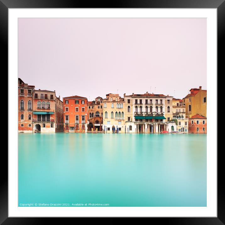 Venice, Grand Canal detail Framed Mounted Print by Stefano Orazzini