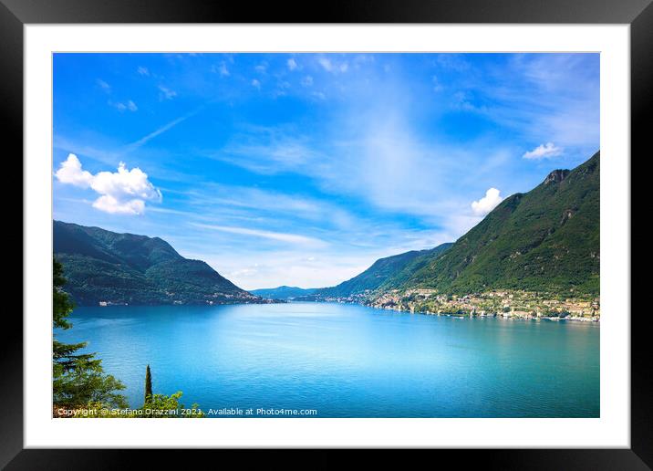 Lake Como landscape. Italy Framed Mounted Print by Stefano Orazzini