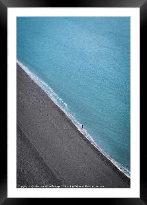 Abstract at Bossington Beach Framed Mounted Print by Marcus Woodbridge
