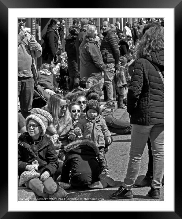Street Photography Waiting for the Carnival too Pa Framed Mounted Print by Malcolm White