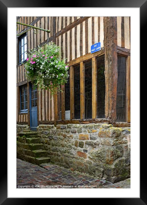 France Grande Rue Domfront 61700 Orne Normandy   Framed Mounted Print by Malcolm White