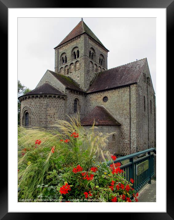 France Church Eglise Notre-Dame-sur-l'Eau - Monume Framed Mounted Print by Malcolm White
