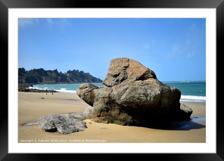 Sand and Sea The Atlantic Ocean Framed Mounted Print by Malcolm White