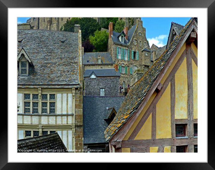 France Mont Saint Michel  Framed Mounted Print by Malcolm White