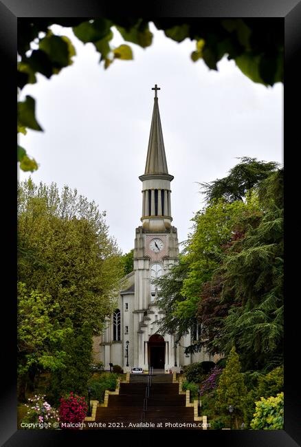 Church of Sacré Coeur  61140 BAGNOLES DE L'ORNE  Framed Print by Malcolm White