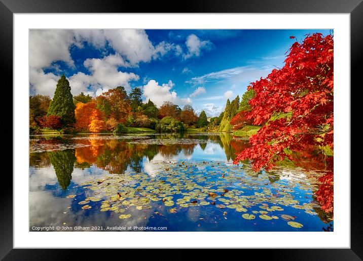 Sheffield Park at Autumn Framed Mounted Print by John Gilham