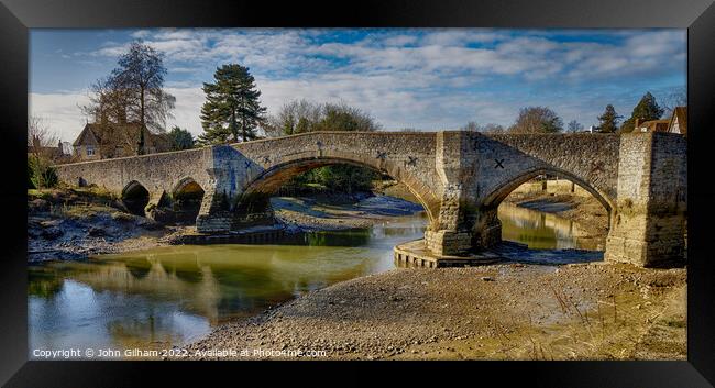 Aylesford Bridge Kent Framed Print by John Gilham