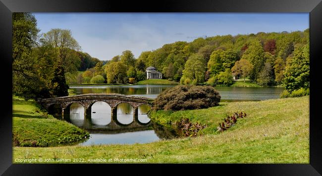 Stourhead Park in Wiltshire England UK Framed Print by John Gilham