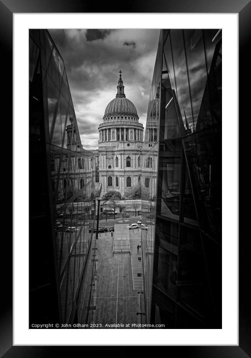 St Pauls Cathedral London Framed Mounted Print by John Gilham