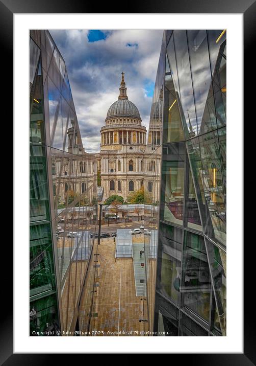St Pauls Cathedral London Framed Mounted Print by John Gilham