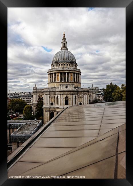 St Pauls Cathedral London from One New Change Framed Print by John Gilham